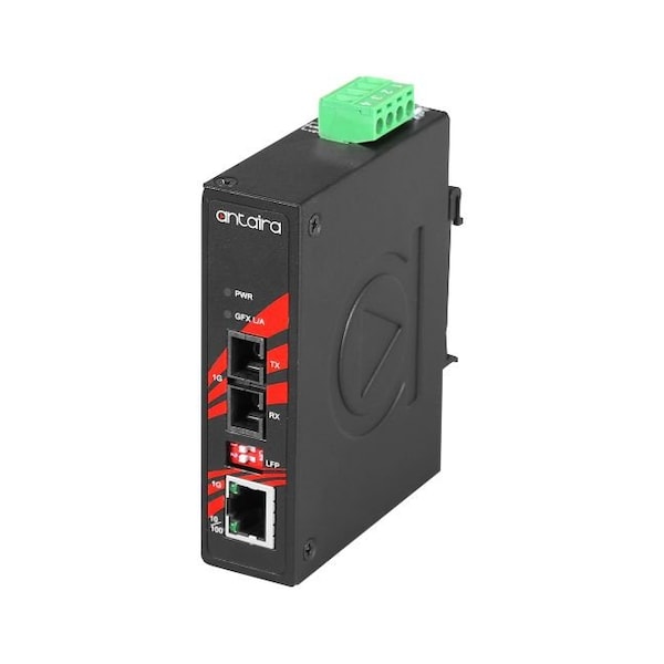 Compact Industrial Gigabit Ethernet Media Converter